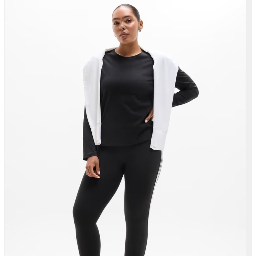 Athleta Favorite Cotton Classic Top Size M 851017 Black